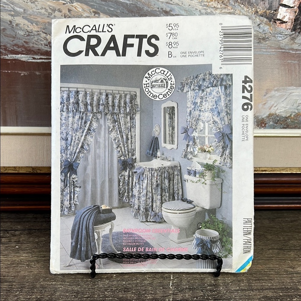 Vtg McCall's Crafts Bathroom Essentials Set of Patterns 4276 Uncut